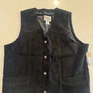 Cripple Creek Men's Black Suede Vest